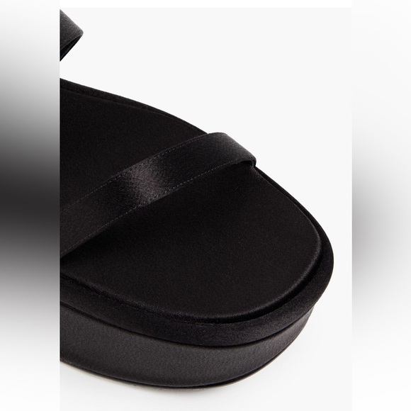 The Row Wedge Platform Sandals Black Satin Size EU 38 - Picture 4 of 4